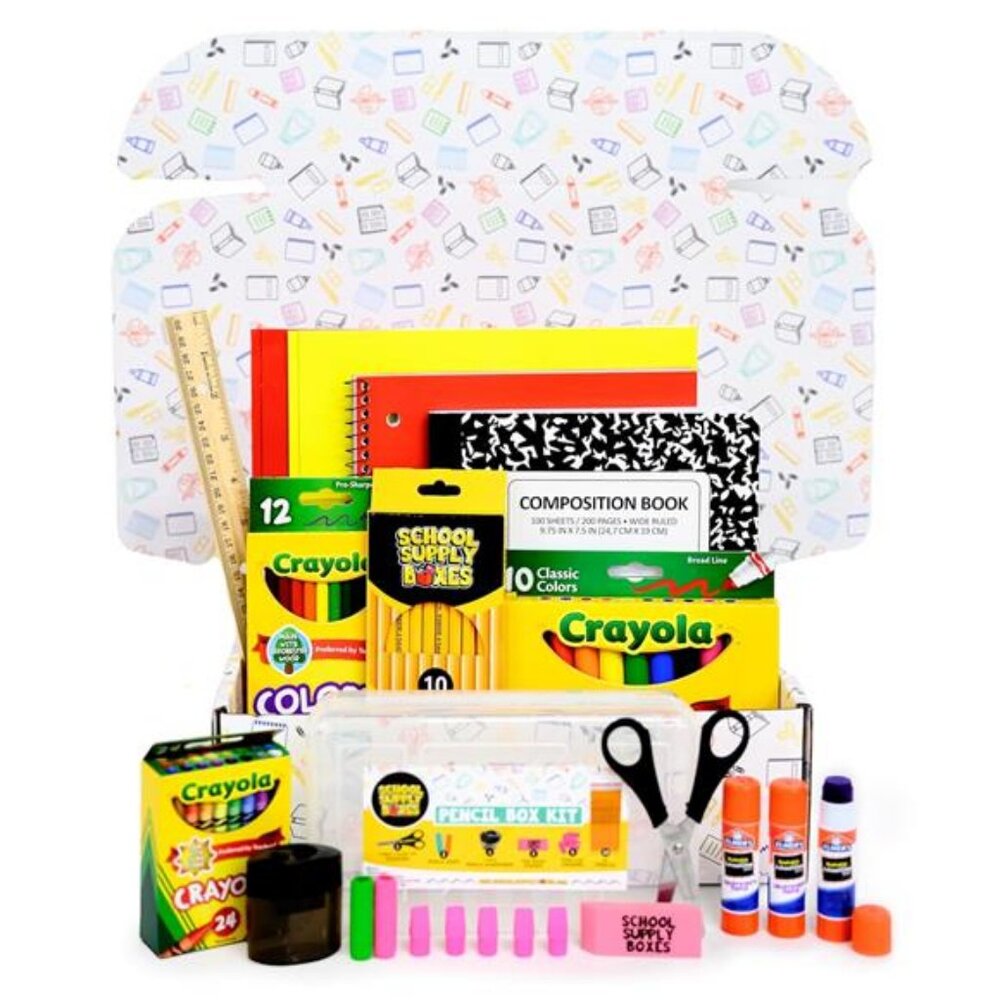 Back to School Supply Box Grades K-5 - School Supply Boxes - 32 Piece School